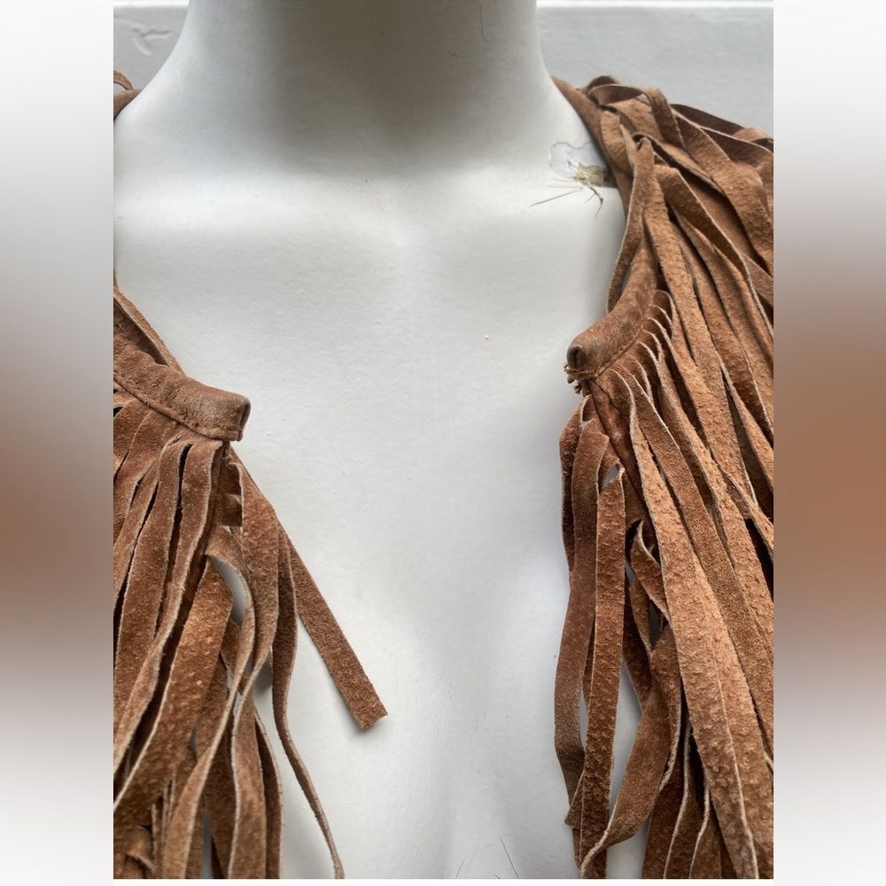 Boho Fringe 100% Live a Little Suede Fringe Jacket size medium - Picture 8 of 8